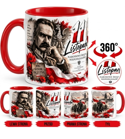 Kubek Patriotyczny Biało Czerwony Dumni ,Święto Niepodległości 330 ml