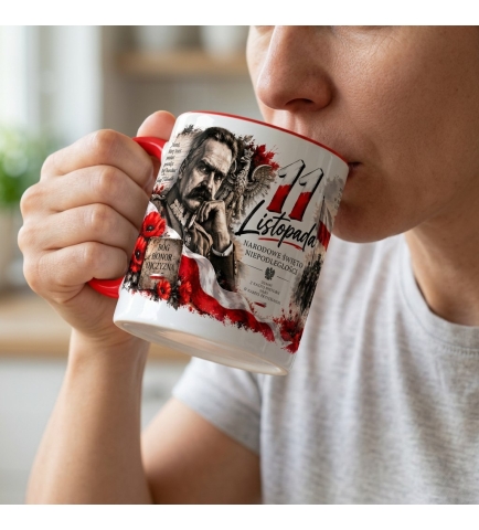 Kubek Patriotyczny Biało Czerwony Dumni ,Święto Niepodległości 330 ml