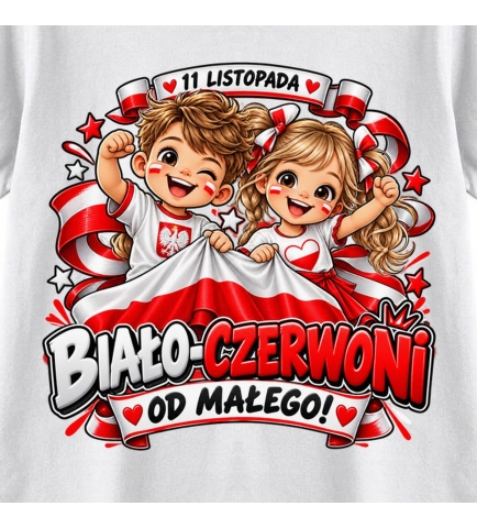Koszulka dziecięca Biało Czerwoni od małego,11 Listopada