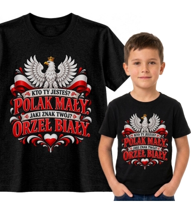 Koszulka dziecięca Patriotyczna Kto Ty Jesteś Polak Mały 1