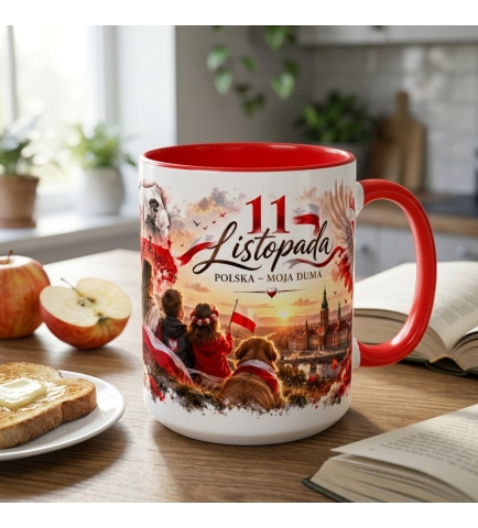 Kubek Patriotyczny Biało Czerwony 11 Listopada Moja Duma Prezent