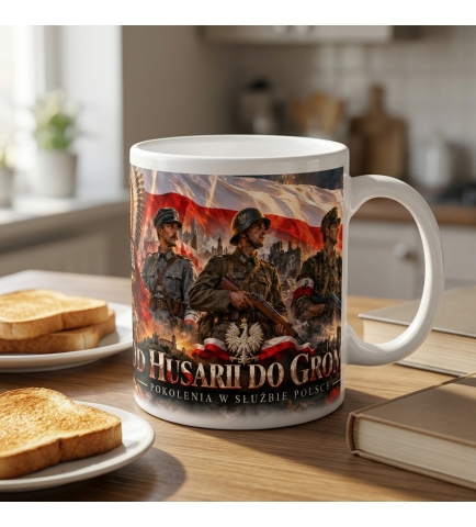 Kubek Patriotyczny Pokolenia, Od Husarii Do Gromu, biały