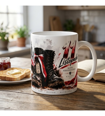 Kubek Patriotyczny 11 Listopada Za Wolną Polskę Prezent 330 ml