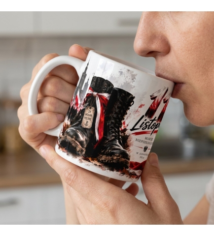 Kubek Patriotyczny 11 Listopada Za Wolną Polskę Prezent 330 ml