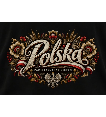 Koszulka Męska Tank Top Patriotyczna Polska Czarna