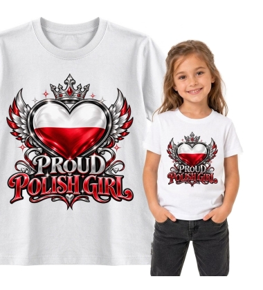 Koszulka dziecięca Polish Girl, Mała Patriotka