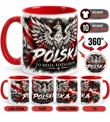 Kubek patriotyczny Polska To Moja Tożsamość czerwony