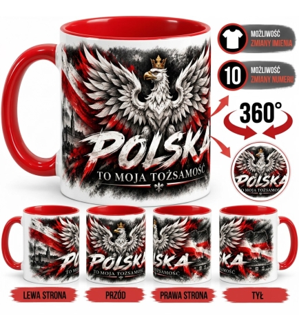 Kubek patriotyczny Polska To Moja Tożsamość czerwony