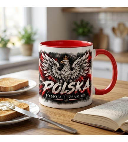 Kubek patriotyczny Polska To Moja Tożsamość czerwony