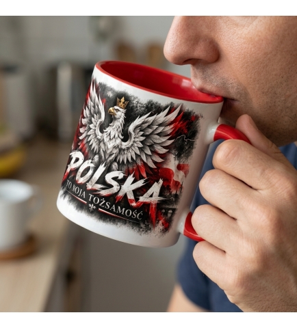 Kubek patriotyczny Polska To Moja Tożsamość czerwony