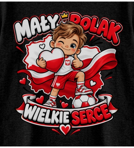 Koszulka dziecięca Mały Polak Wielkie Serce, Mały Patriota