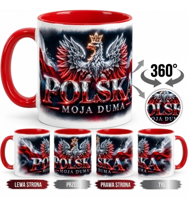 Kubek Patriotyczny Polska Moja Duma, Mój Dom, czerwony