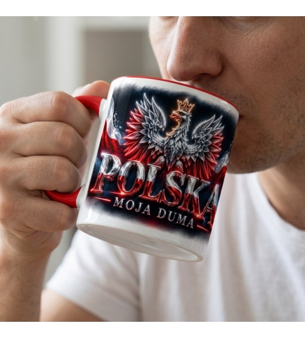 Kubek Patriotyczny Polska Moja Duma, Mój Dom, czerwony