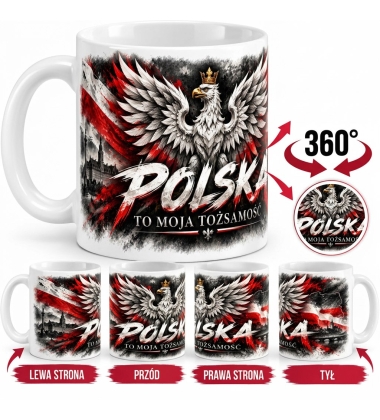 Kubek Patriotyczny Polska To Moja Tożsamość, biały