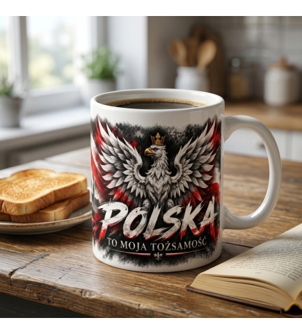 Kubek Patriotyczny Polska To Moja Tożsamość, biały