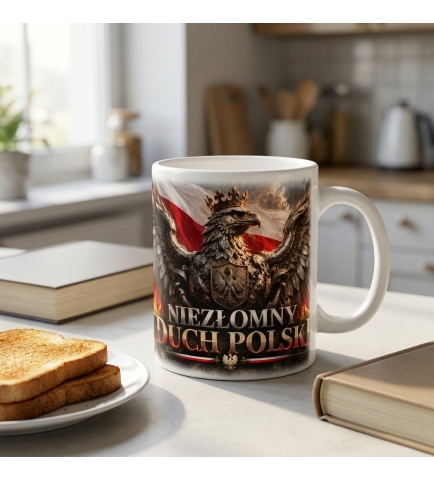 Kubek Patriotyczny Duch Polski, biały 330 ml