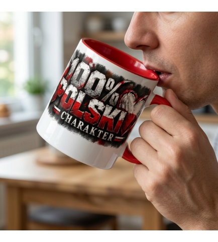 Kubek Patriotyczny biało czerwony 100% Polski charakter 330 ml
