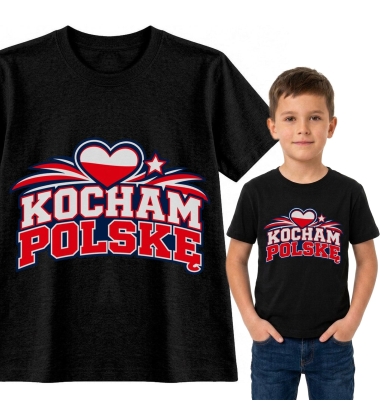 Koszulka dziecięca Kocham Polskę, mały Patriota