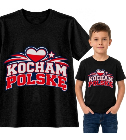 Koszulka dziecięca Kocham Polskę, mały Patriota