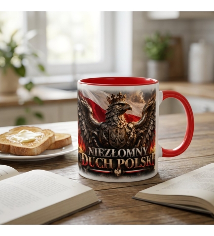 Kubek Patriotyczny Duch Polski, Czerwone wnętrze i ucho
