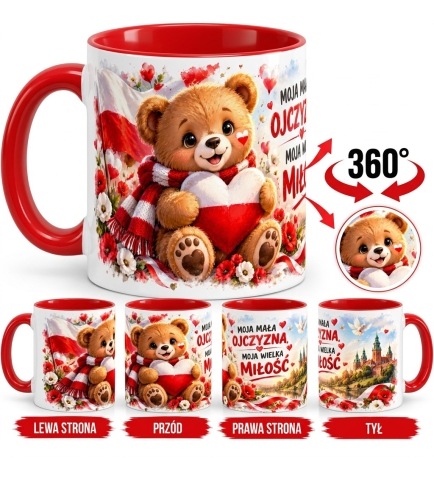 Kubek Patriotyczny biało czerwony moja mała ojczyzna 330 ml
