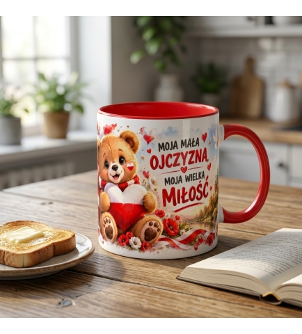 Kubek Patriotyczny biało czerwony moja mała ojczyzna 330 ml
