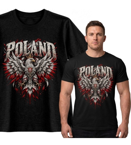 Koszulka Męska Patriotyczna Poland