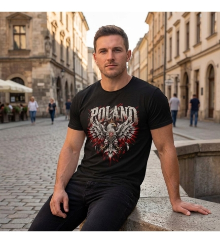 Koszulka Męska Patriotyczna Poland