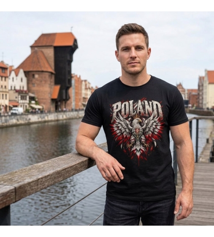 Koszulka Męska Patriotyczna Poland