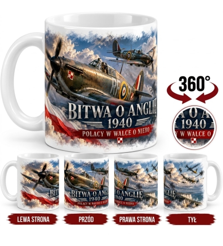 Kubek ceramiczny Bitwa o Anglię 1940 Dywizjon 303 Polacy w walce o niebo