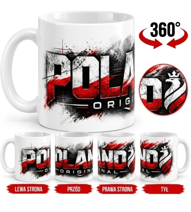 Kubek Patriotyczny Poland Original, Patriota, biały