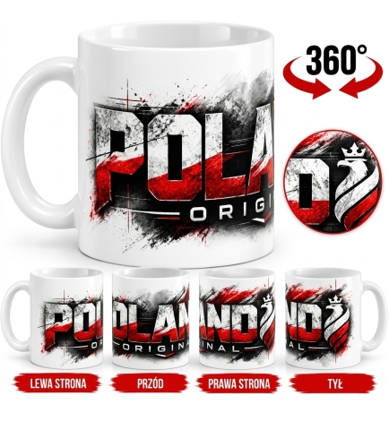 Kubek Patriotyczny Poland Original, Patriota, biały