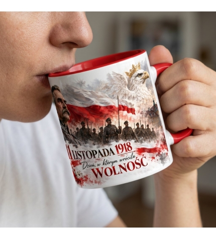 Kubek Patriotyczny Biało Czerwony 11 Listopada Wolność Prezent