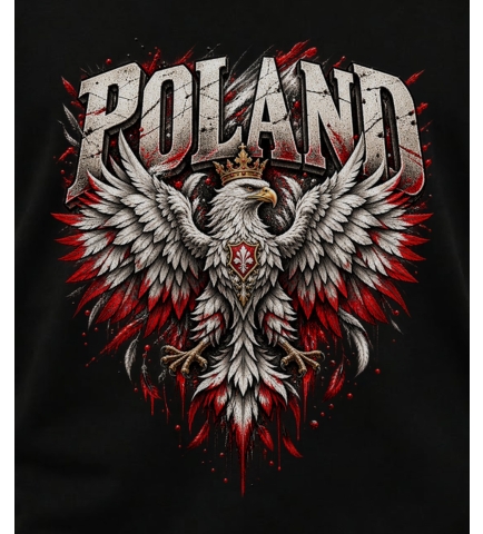 Koszulka Męska Tank Top Bez Rękawów Poland Czarna