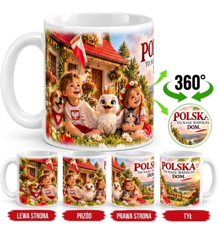 Kubek Patriotyczny Polska Dom, Nasz Wspólny Dom biały