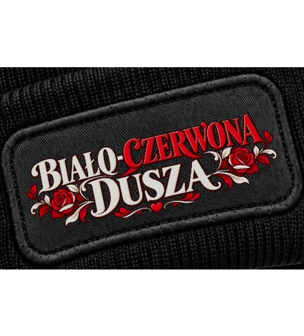 Czapka Zimowa Patriotyczna Biało Czerwona Dusza
