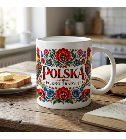 Kubek Patriotyczny Polska Piękno I Tradycja 330 ml Biały