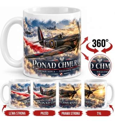Kubek Patriotyczny Ponad chmurami 303 Biały 330 ml