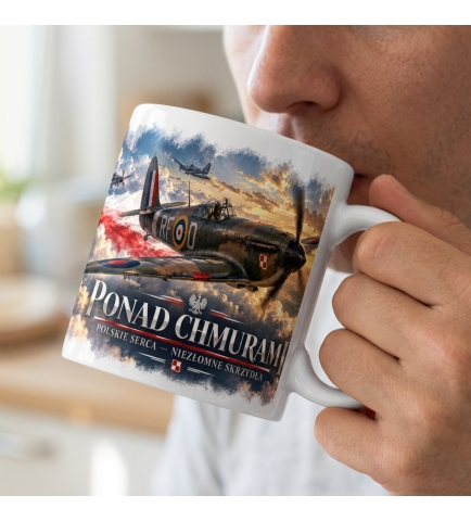 Kubek Patriotyczny Ponad chmurami 303 Biały 330 ml