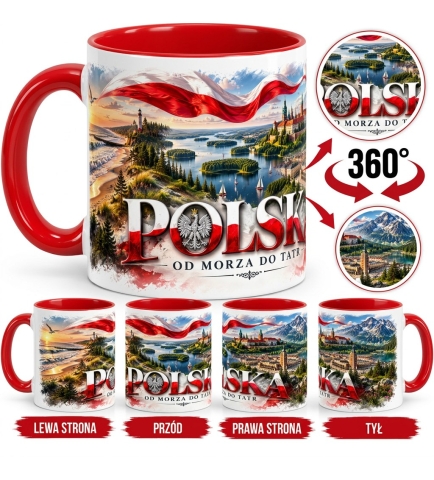 Kubek Patriotyczny Od Morza Do Tatr, Nasza Polska, Czerwony