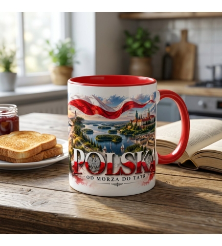 Kubek Patriotyczny Od Morza Do Tatr, Nasza Polska, Czerwony
