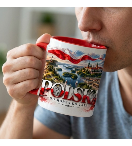 Kubek Patriotyczny Od Morza Do Tatr, Nasza Polska, Czerwony