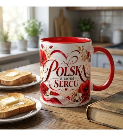 Kubek Patriotyczny Polska W Moim Sercu, czerwony