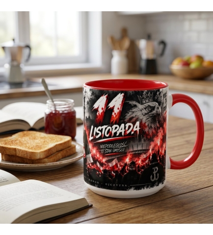 Kubek Patriotyczny biało czerwony 11 listopada za Polskę 330 ml