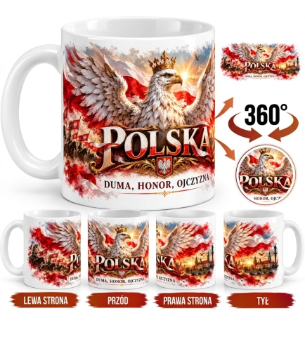 Kubek Patriotyczny Polska Duma Honor Ojczyzna 330 ml