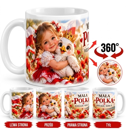 Kubek Patriotyczny Mała Polka, Wielkie Serce, Dla Dziecka