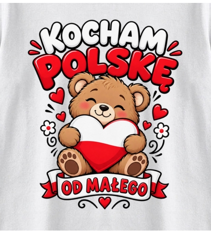 Koszulka dziecięca Kocham Polskę od małego, Mały Patriota