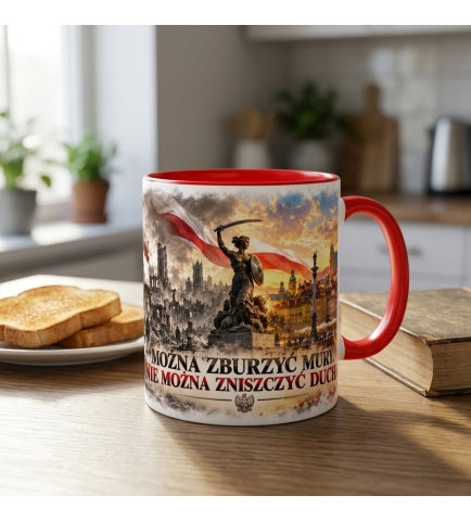 Kubek Patriotyczny MURY, Można Zburzyć Mury, czerwony