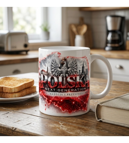 Kubek Patriotyczny Polska Next Generation, Tradycja I Przyszłość, biały