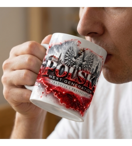 Kubek Patriotyczny Polska Next Generation, Tradycja I Przyszłość, biały